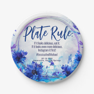 💍 Wedding with # Cornflowers & Lavender Elegance Paper Plates