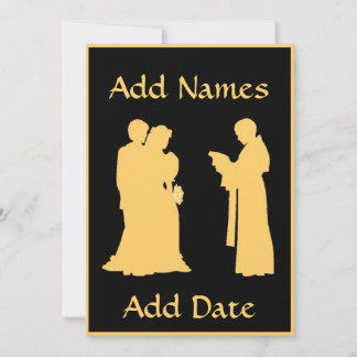 Wedding with Priest Card