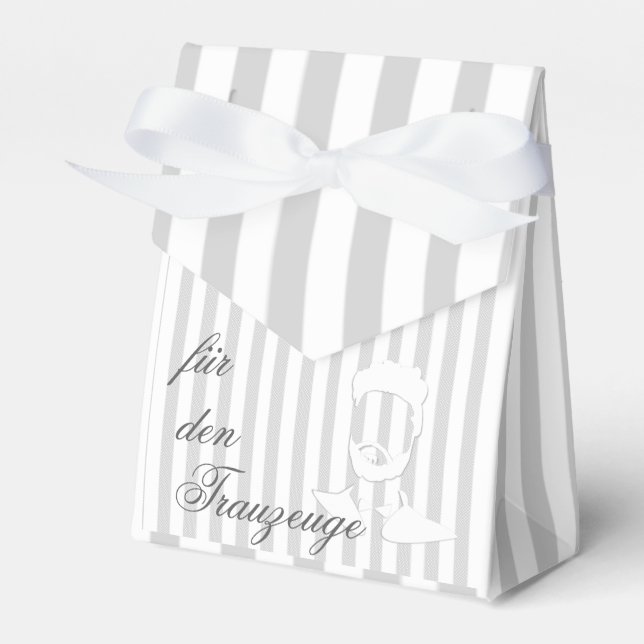 wedding witness Mann Bart name personalize Favor Boxes (Front Side)