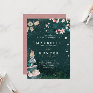 Wedding Wonderland Vintage Alice In Wonderland Invitation