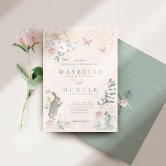 Fairytale Alice in Wonderland Whimsical Wedding Invitation