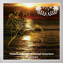 Wedding Wood block Photo print