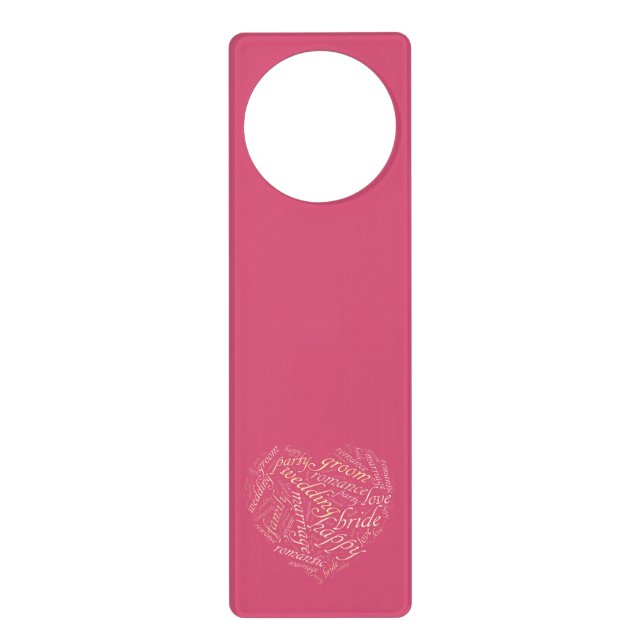 Wedding word cloud door hanger (Front)