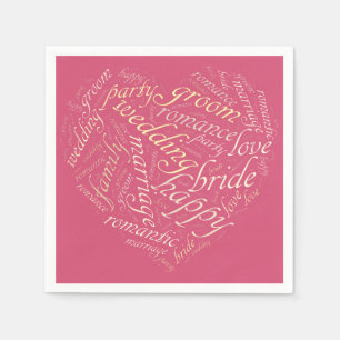 Wedding word cloud napkins