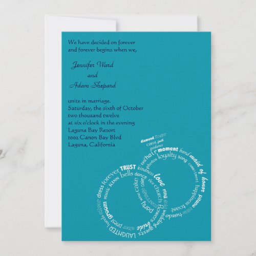 Wedding Words Personalized Invites