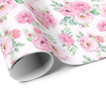 Wedding Wrapping Paper<br><div class="desc">This roll of wedding wrapping paper is shown with a lovely pink roses print.
Glossy Shown
Customize this item or buy as is.




Stock Image
freepik.com</div>