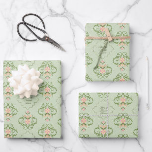 Wedding Wrapping Paper Flat Sheet Set of 3