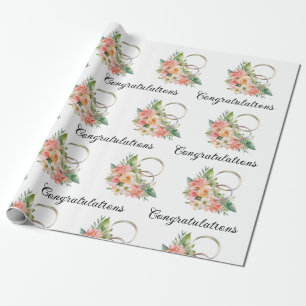 Wedding Wrapping Paper Flat Sheet Set of 3