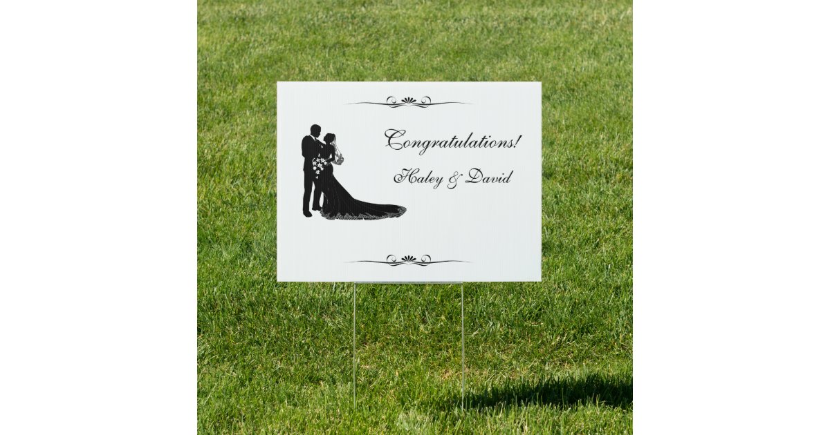 Wedding Yard Sign Zazzle