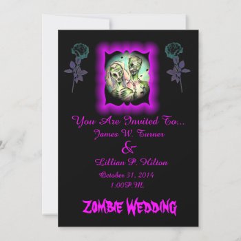 Wedding Zombie Invatation Holiday Card by UndefineHyde at Zazzle