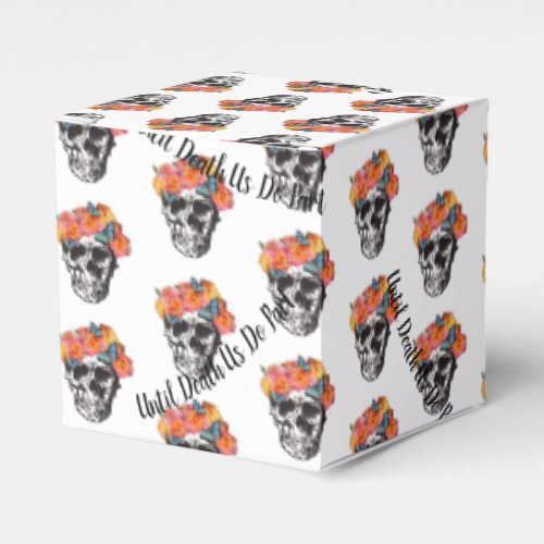 WeddingFavour Box Skull Art Until Death Us Do Part