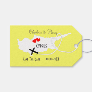 Weddings Abroad Cyprus Save The Date Gift Tags