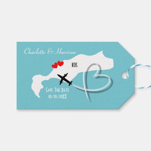 Weddings Abroad Kos Save The Date Gift Tags