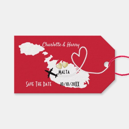 Weddings Abroad Malta Save The Date Gift Tags