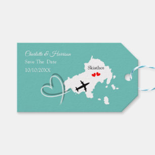 Weddings Abroad Skiathos Save The Date Gift Tags