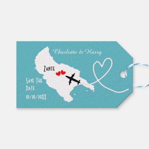 Weddings Abroad Zante Save The Date Gift Tags