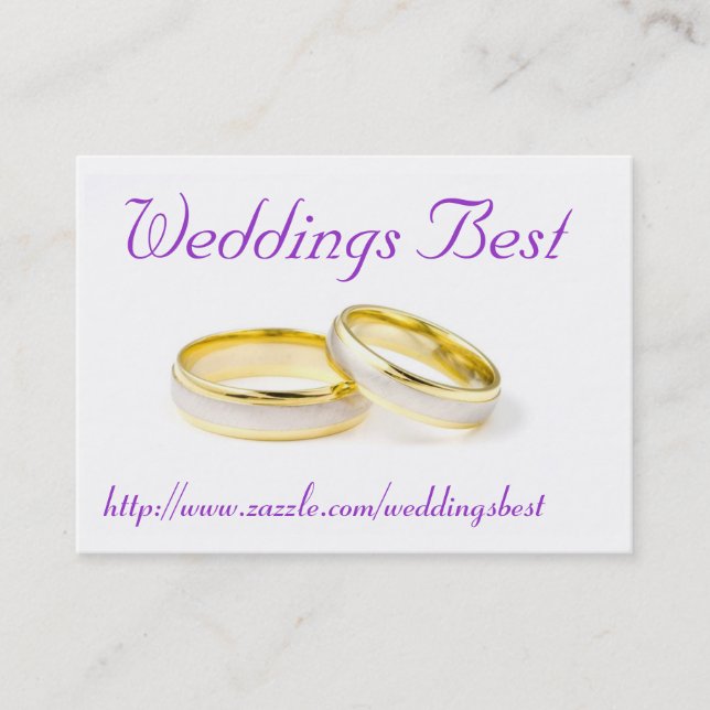 Weddings Best Business Card (Front)