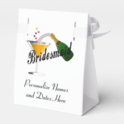 Weddings Bridesmaids Favor Box