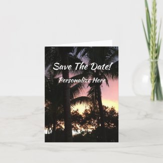 Tropical Wedding Skies Save The Date