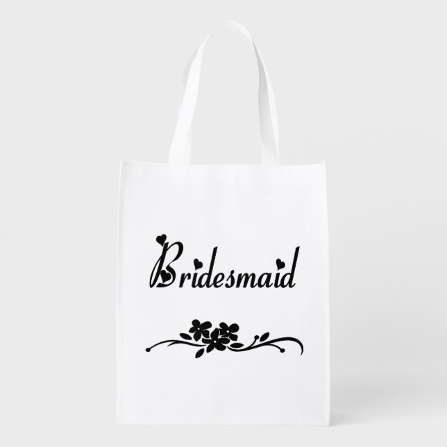 Weddings Classic Bridesmaid Grocery Bag (Back)