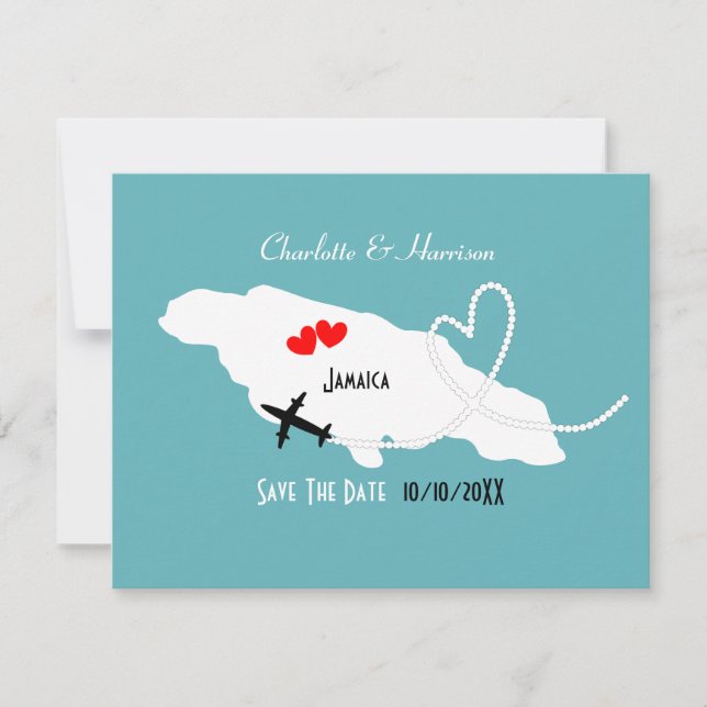 Weddings Destination Jamaica Save The Date (Front)
