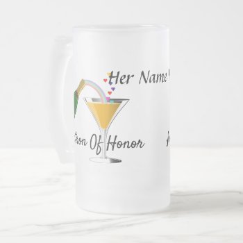 Weddings Matron Of Honor     Frosted Glass Beer Mug by weddingparty at Zazzle