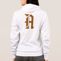 Full-Zip Hoodie with Wreath Monogram - Personalized Brides