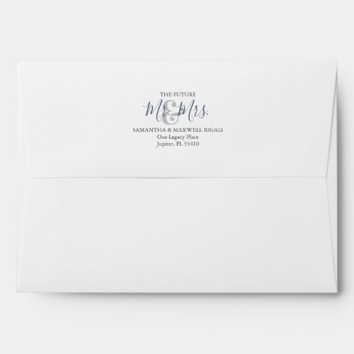 Weddings Return Address Envelopes Navy Blue