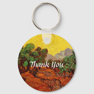 Weddings,Vincent van Gogh Olive Trees Keychain
