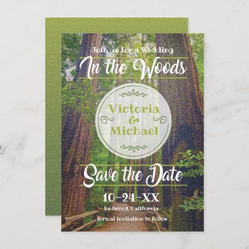 Weddng in the woods Save the date