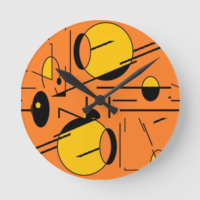 Wedge of the Atomic Monster - Ken Gage MCM Art Round Clock (Front)