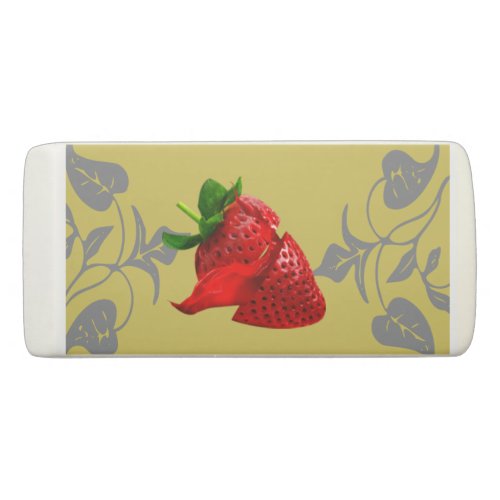  Wedge  strawberry novelty eraser for kids