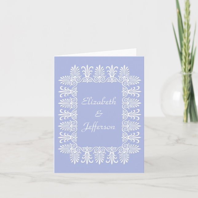 Wedgewood Blue 1 Customizable Note Card (Front)