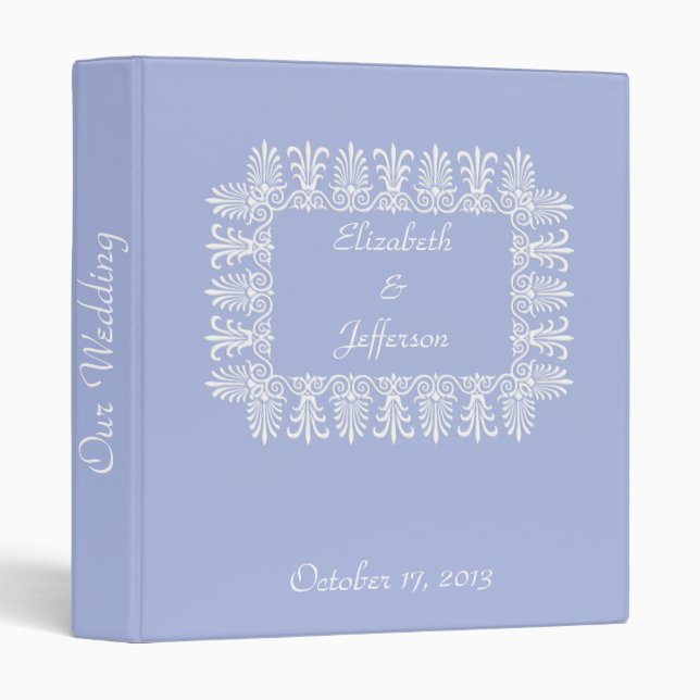 Wedgewood Blue 1 Wedding Planner Binder (Front/Spine)