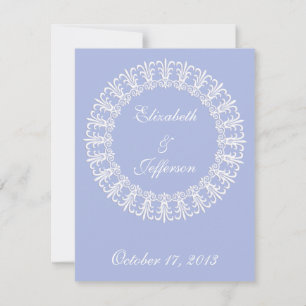 Wedgewood Blue 1 Wedding RSVP Cards
