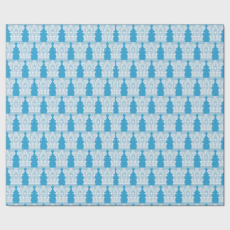 Wedgewood-blue Corinthian Wrapping Paper