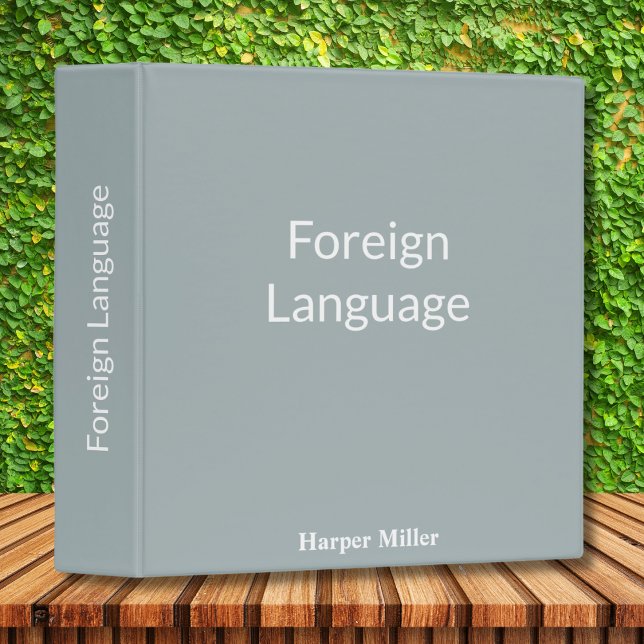 Wedgewood Grey Language Learning Notebook 3 Ring Binder (Creator Uploaded)