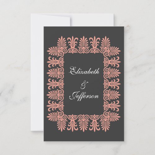 Wedgewood Pink 3 Wedding RSVP Cards