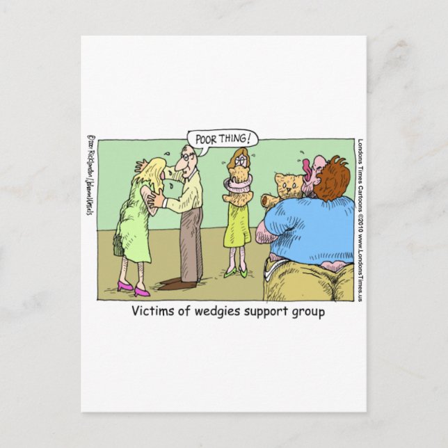Wedgie Support Group Funny Mugs Tees & Gifts Postcard (Front)