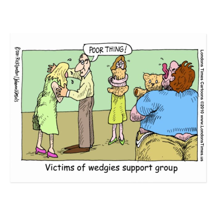 Wedgie Support Group Funny Mugs Tees & Gifts Post Card