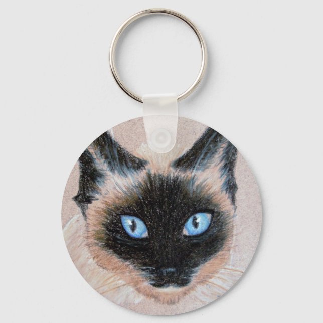 Wedgy Siamese Keychain (Front)