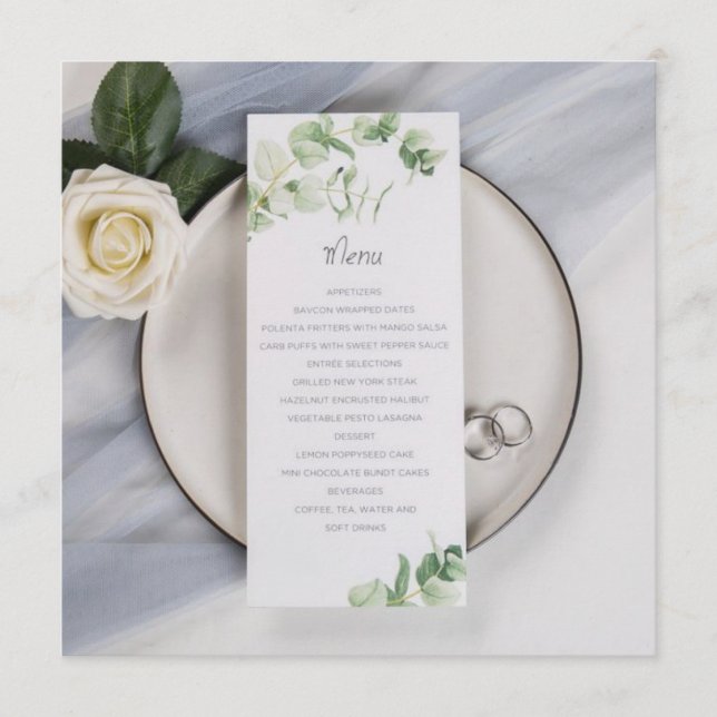 weding menu (Front)
