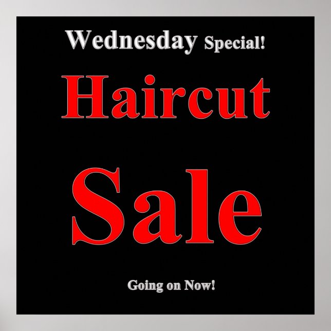 Wednesday Haircut Sale Poster Matte (Front)