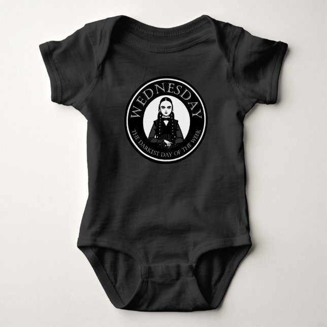 Wednesday is the Darkest day of the week Baby fan Bodysuit (Front)