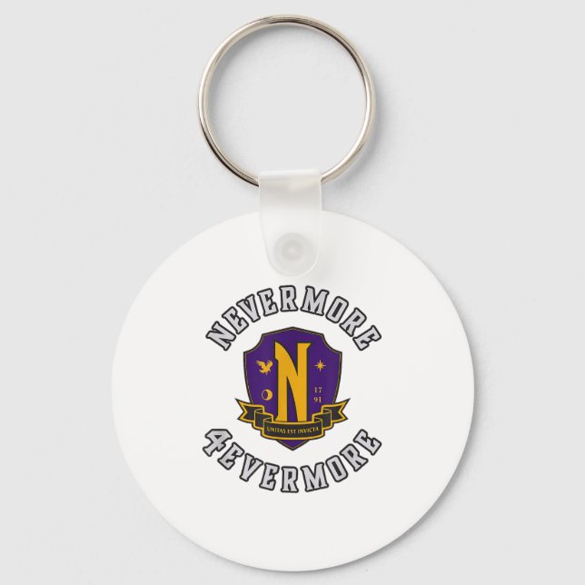 Wednesday - Nevermore 4evermore _1  Keychain (Front)