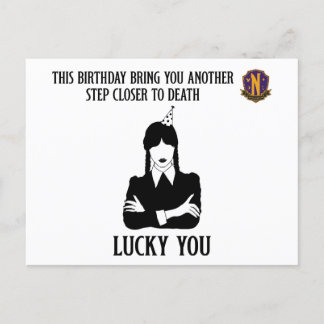 Wedsnesday - Funny Birthday - Lucky You Postcard