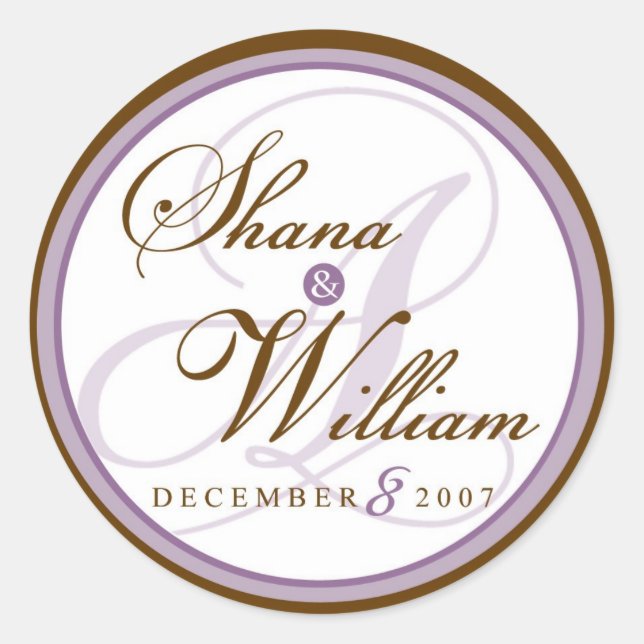 wedsticker2 classic round sticker (Front)