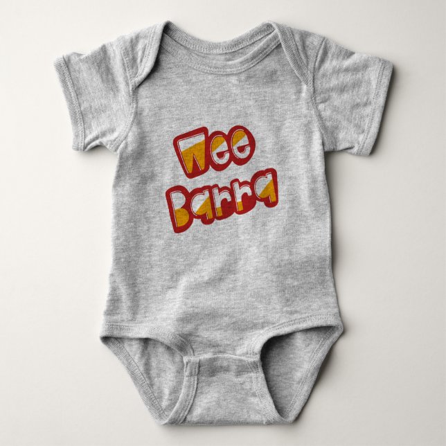 Wee Barra, Scottish Dialect Babygrow Scotland Baby Bodysuit (Front)