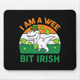 Wee Bit Irish St Patrick Day Dinosaur Toddler Boy Mouse Pad