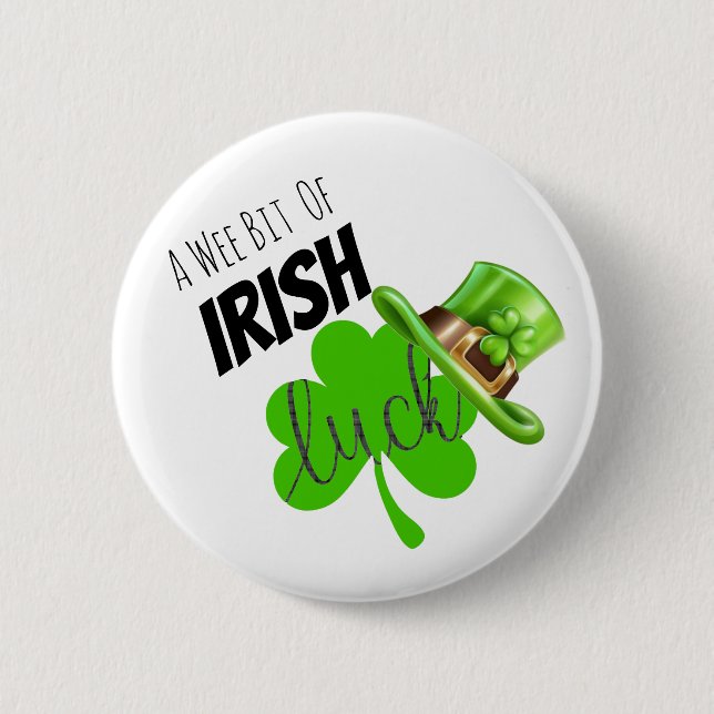 Wee Bit Of Irish Luck Button (Front)